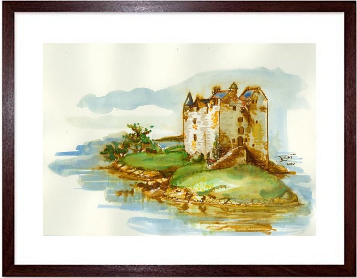 Scottish Watercolour Castles Framed Print